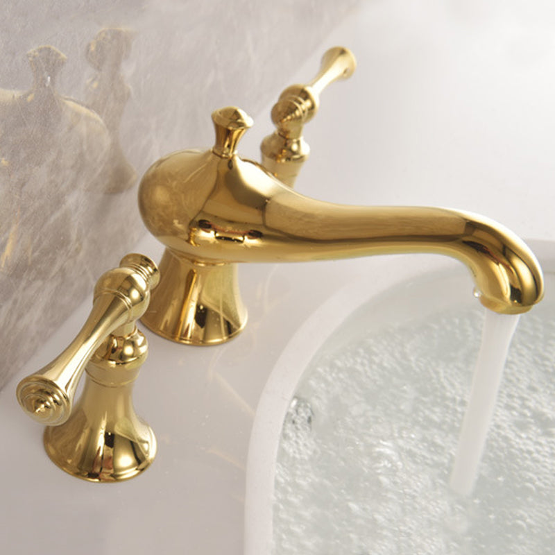 Antique 3 Hole Widespread Bathroom Faucet