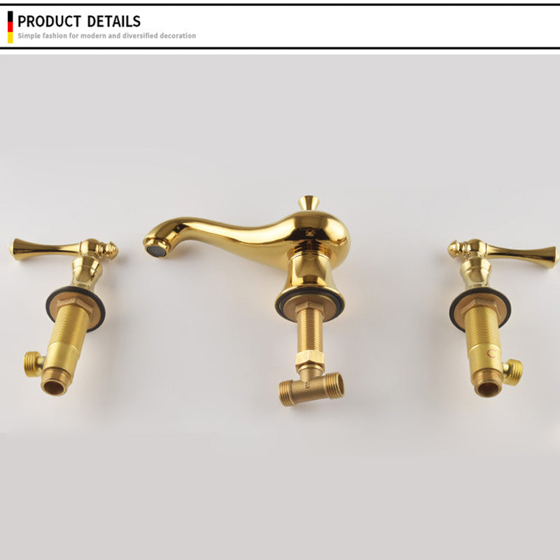 Antique 3 Hole Widespread Bathroom Faucet