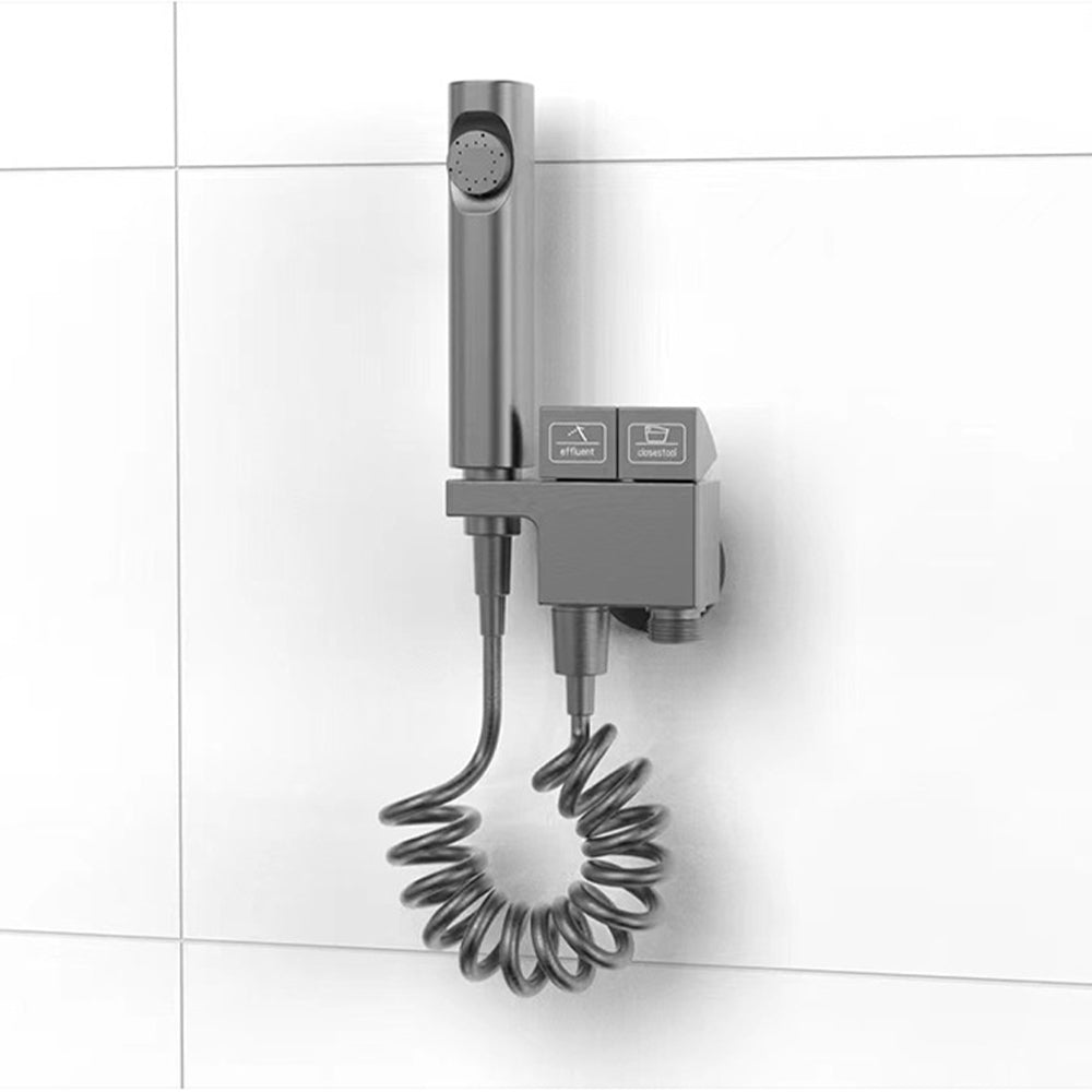 Toilet Bidet Sprayer Handheld Bidet Set with Double Outlet Angle Valve