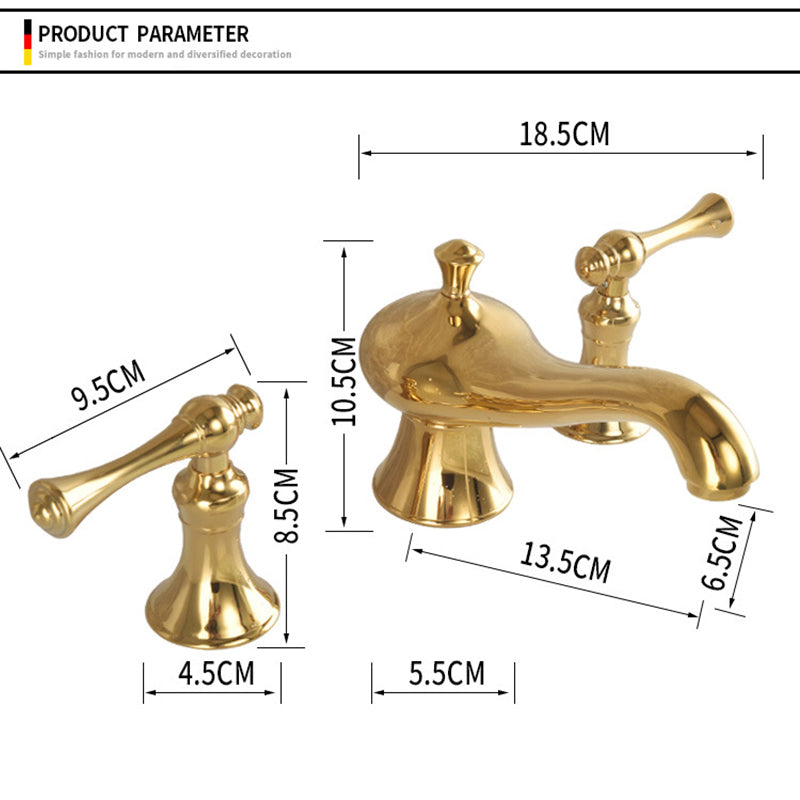 Antique 3 Hole Widespread Bathroom Faucet