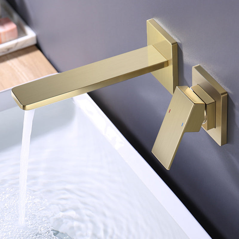 Concealed Single Handle Wall Mounted Bathroom Sink Faucet
