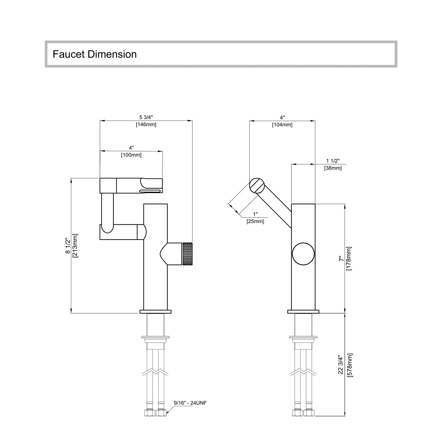 Single-Hole Smart Bathroom Faucet with Temperature Display