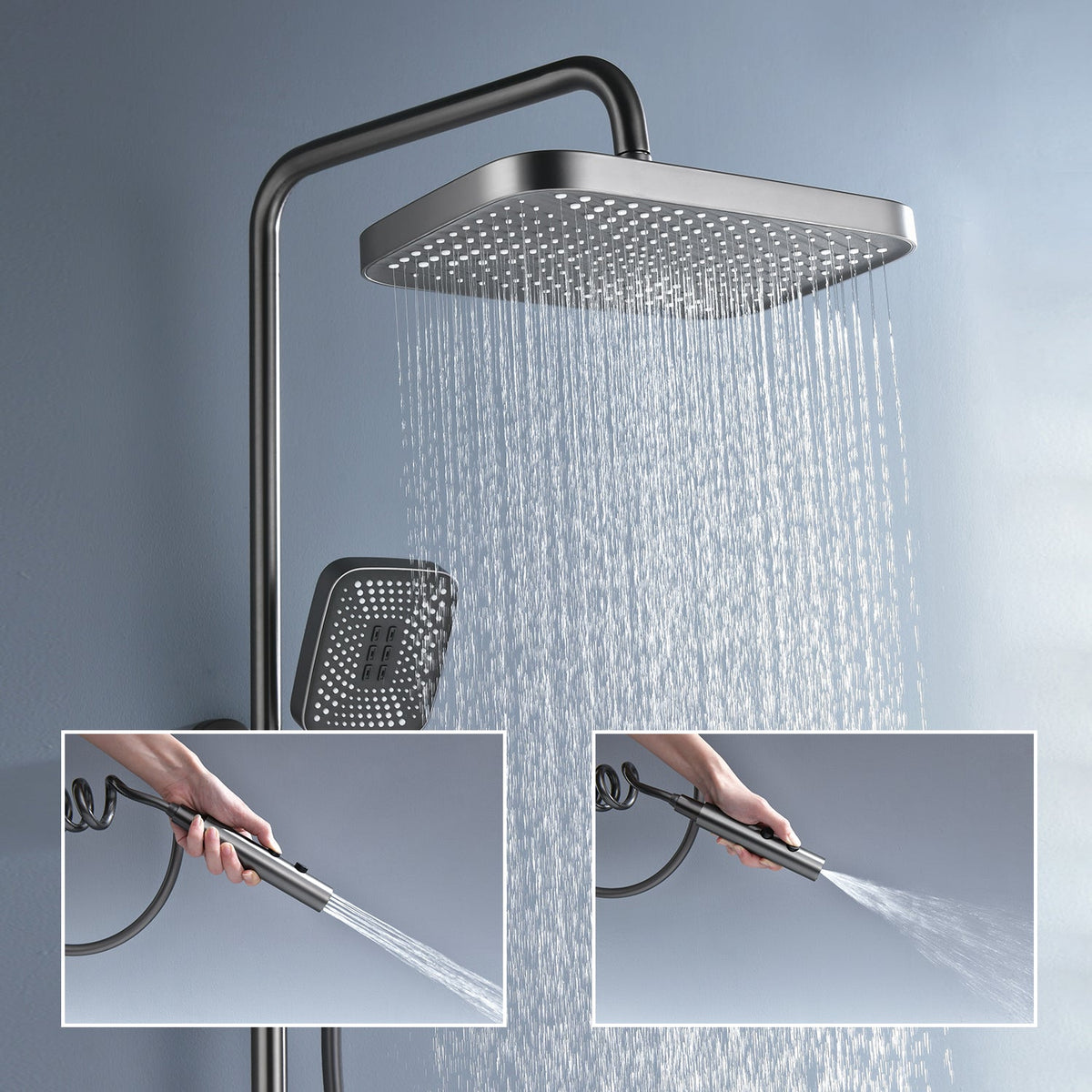 Advanced Shower System with Temperature Display
