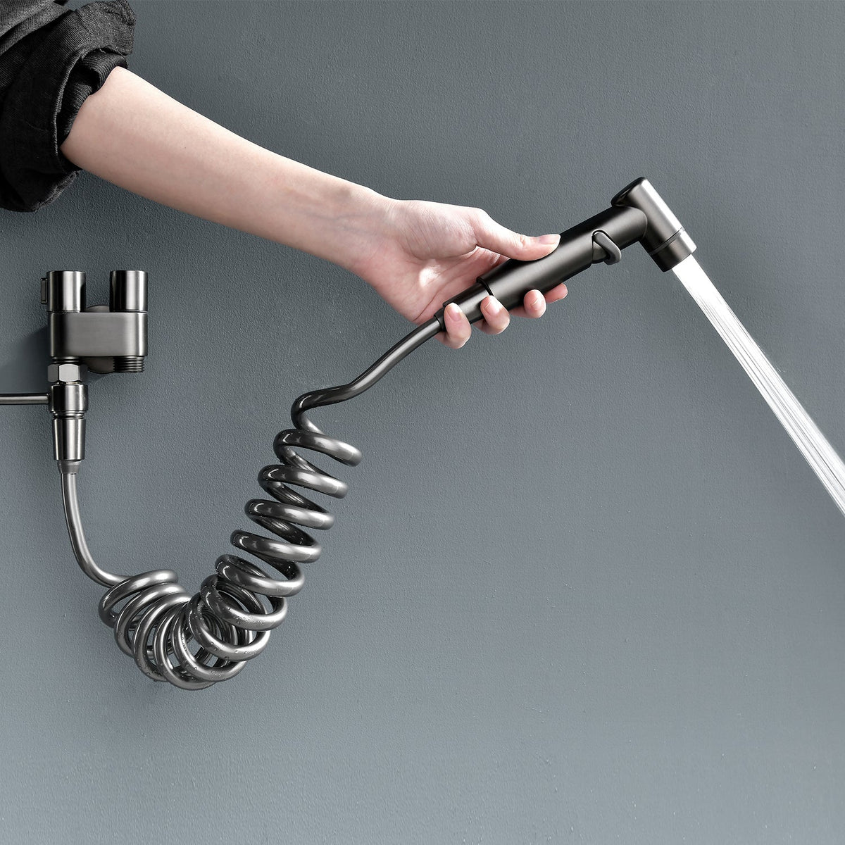 1-In-2-Out Dual Control Valve Toilet Faucet