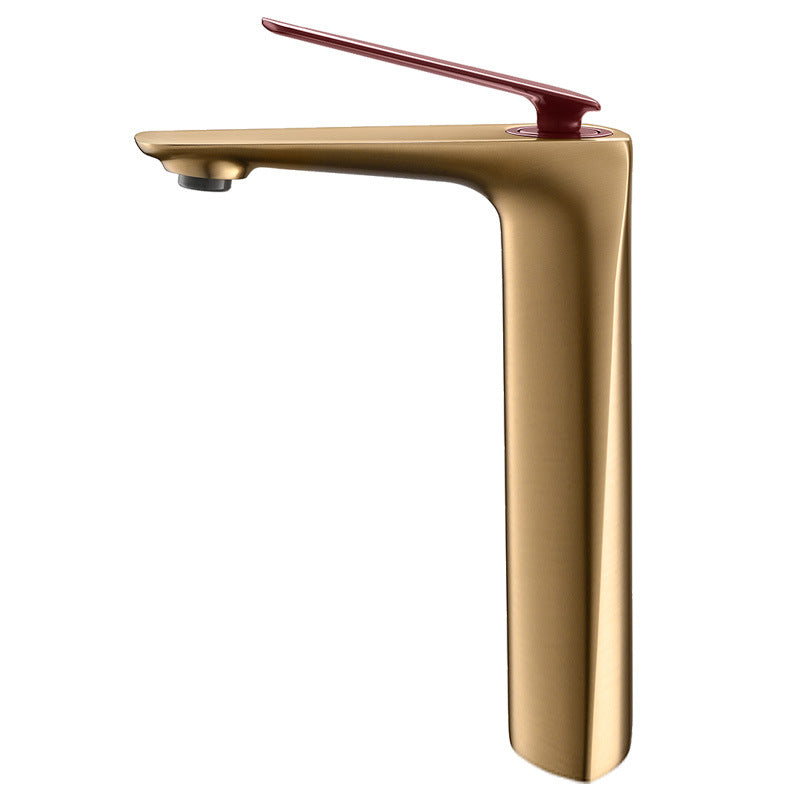 Single Hole Brass Vessel Single Handle Bathroom Sink Faucet