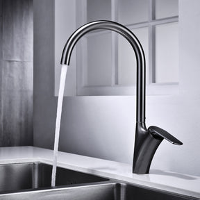 Brushed Mixer Tap Deck Mounted Swivel Kitchen Faucet