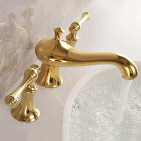 Antique 3 Hole Widespread Bathroom Faucet