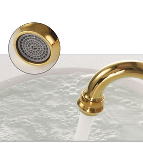Vintage Double Handle Brass Bathroom Faucets For Sink 3 Hole