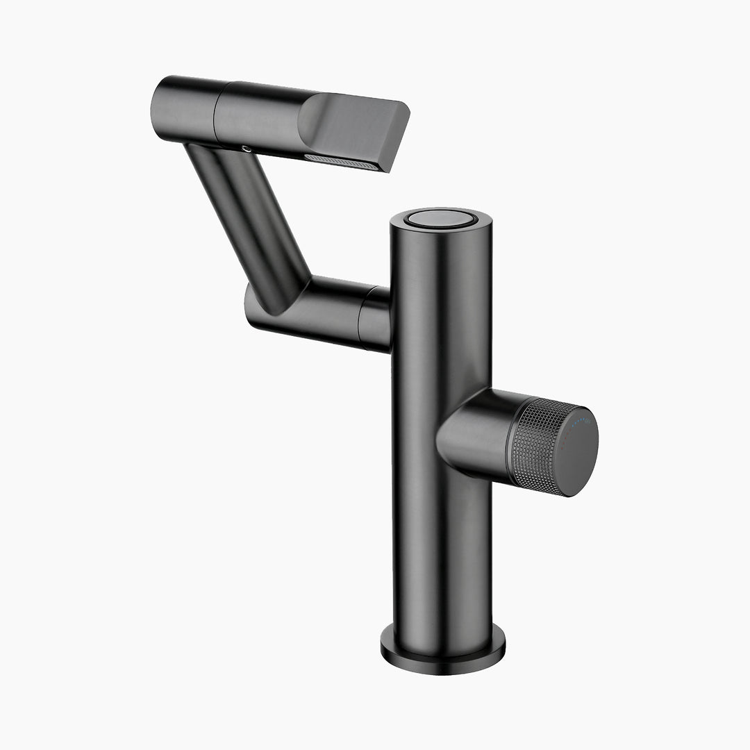 Single-Hole Smart Bathroom Faucet with Temperature Display