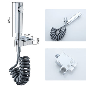One in Two Out Adjustable Handheld Piano Keys Bidet Sprayer for Toilet