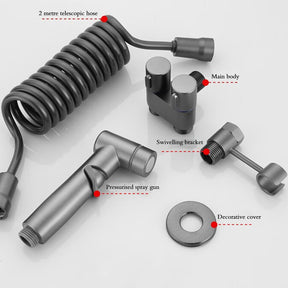 1-In-2-Out Dual Control Valve Toilet Faucet