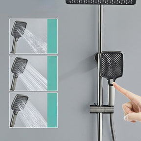 Digital Display Thermostatic Ash-plated Shower Set with Pressurized Faucet
