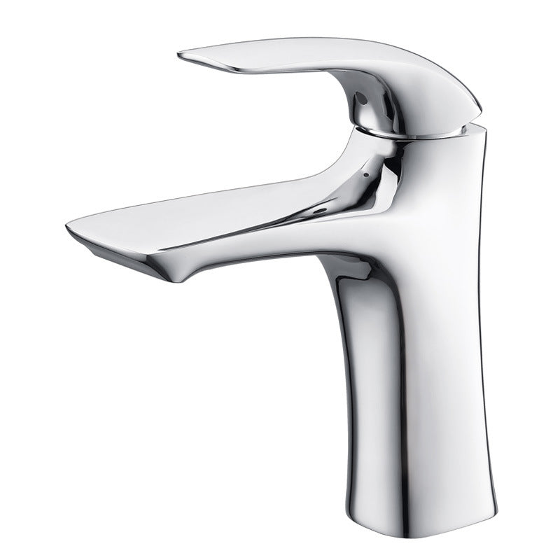 Brass One-Hole Single Handle Bathroom Sink Faucet