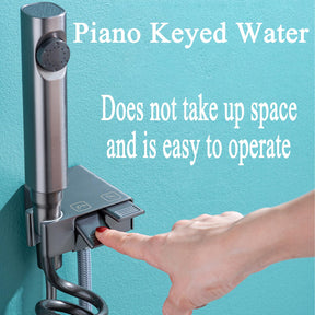 One in Two Out Adjustable Handheld Piano Keys Bidet Sprayer for Toilet