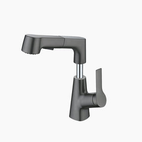 Single-Hole Rotatable Pull-Out Faucet