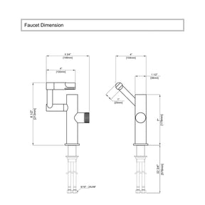 Single-Hole Smart Bathroom Faucet with Temperature Display