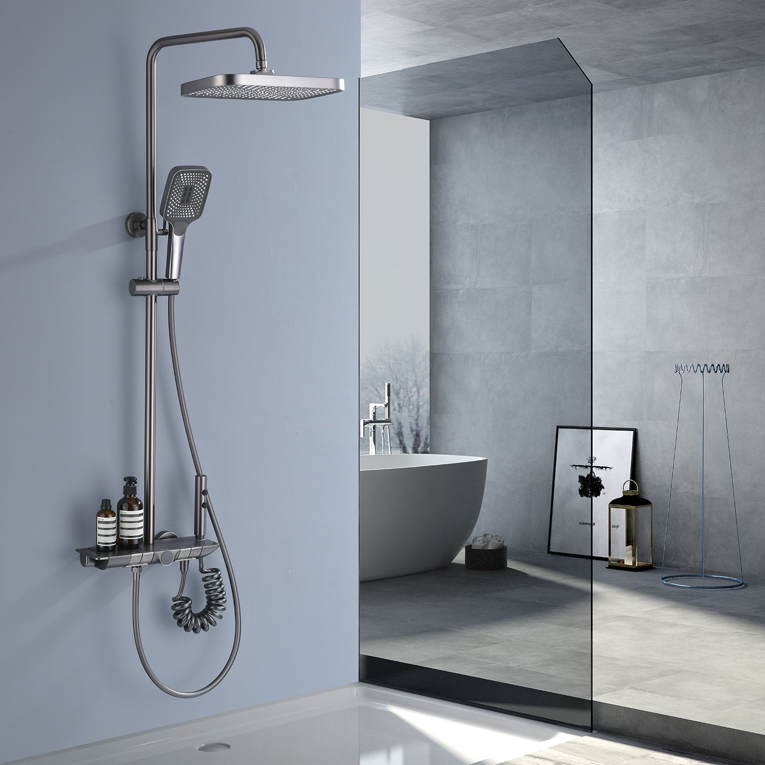 Intelligent Shower System with Multi-Function Water Outlets