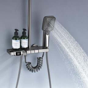 Advanced Shower System with Temperature Display