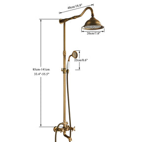 Classic Antique Brass in-wall Bathroom Outdoor Shower System