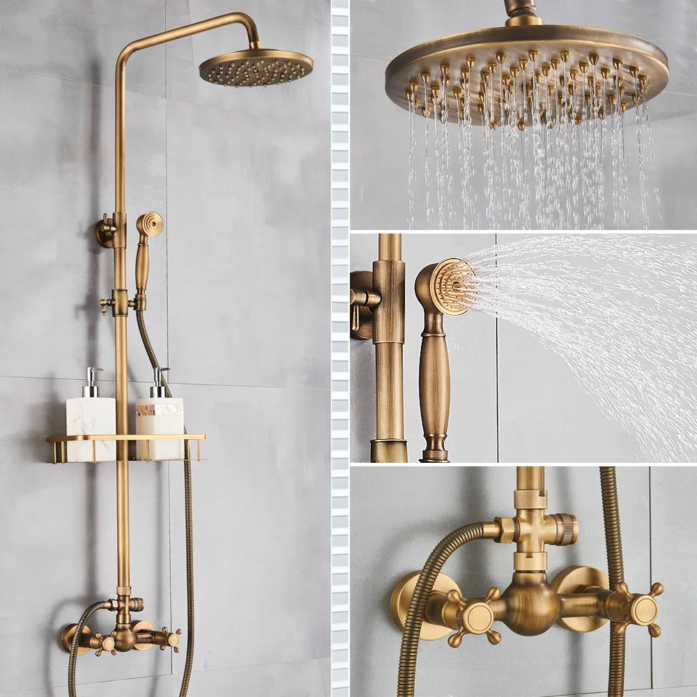 Luxury Antique Brass Shower Faucet