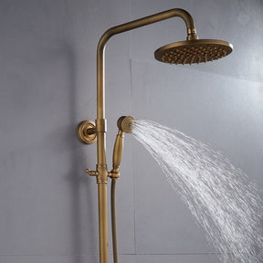 Antique Bronze Adjustable Wall Mounted Brass Shower Kit