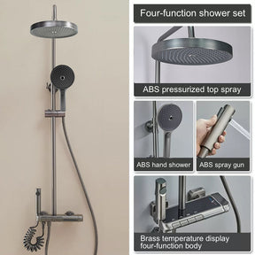 4-way Intelligent Rainfall Shower System with Digital Display